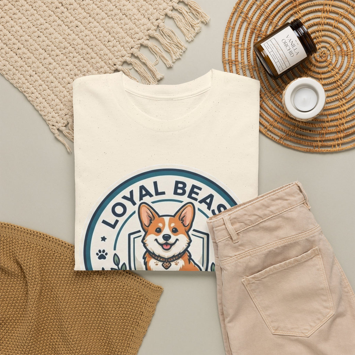 Loyal Beast Corgi Unisex Heavy Cotton Tee