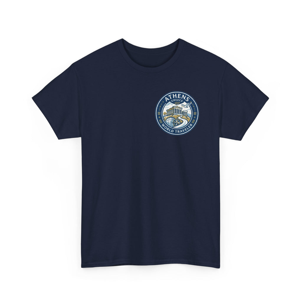 Athens, Greece World Traveler Unisex Heavy Cotton Tee