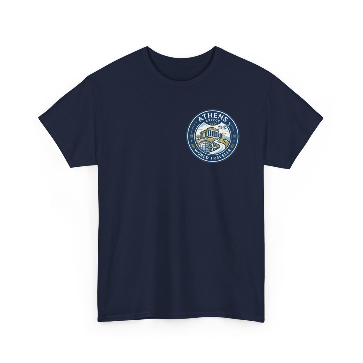 Athens, Greece World Traveler Unisex Heavy Cotton Tee