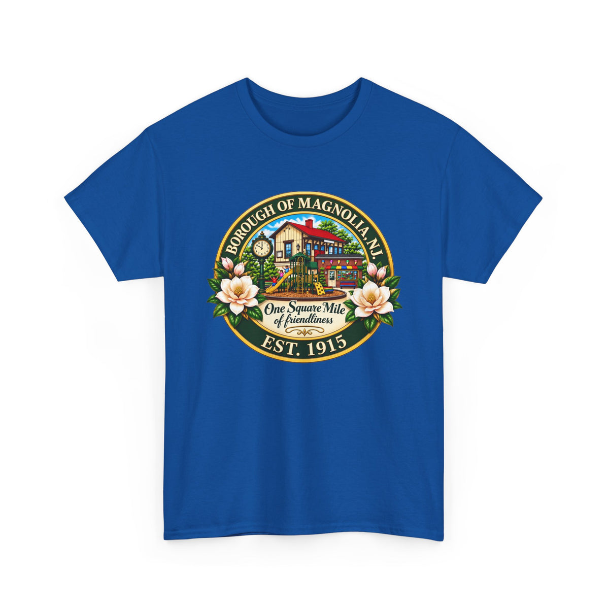 Magnolia, NJ Front Logo Unisex Heavy Cotton Tee