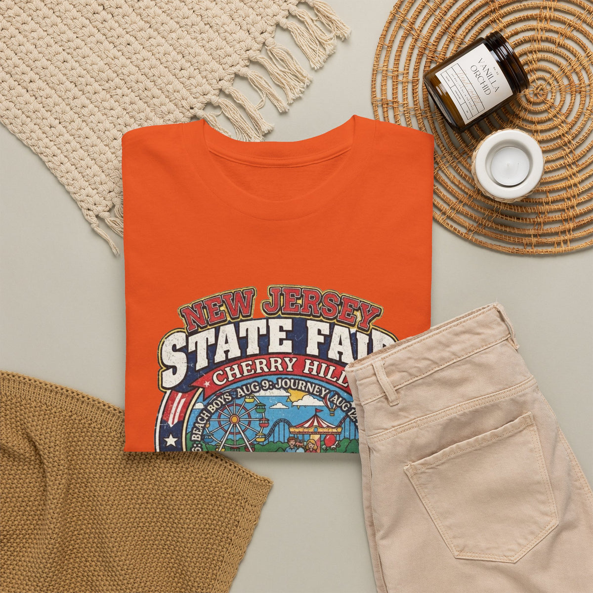 Nj State Fair 1986 vintage graphic Unisex Heavy Cotton Tee