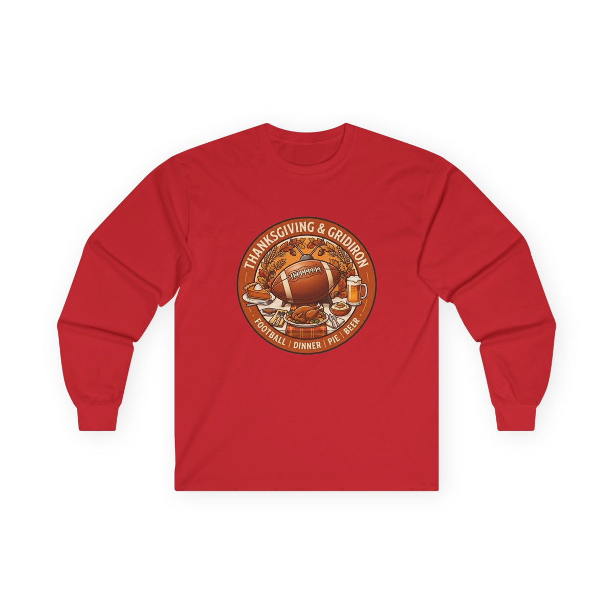Thanksgiving Football Unisex Ultra Cotton Long Sleeve Tee