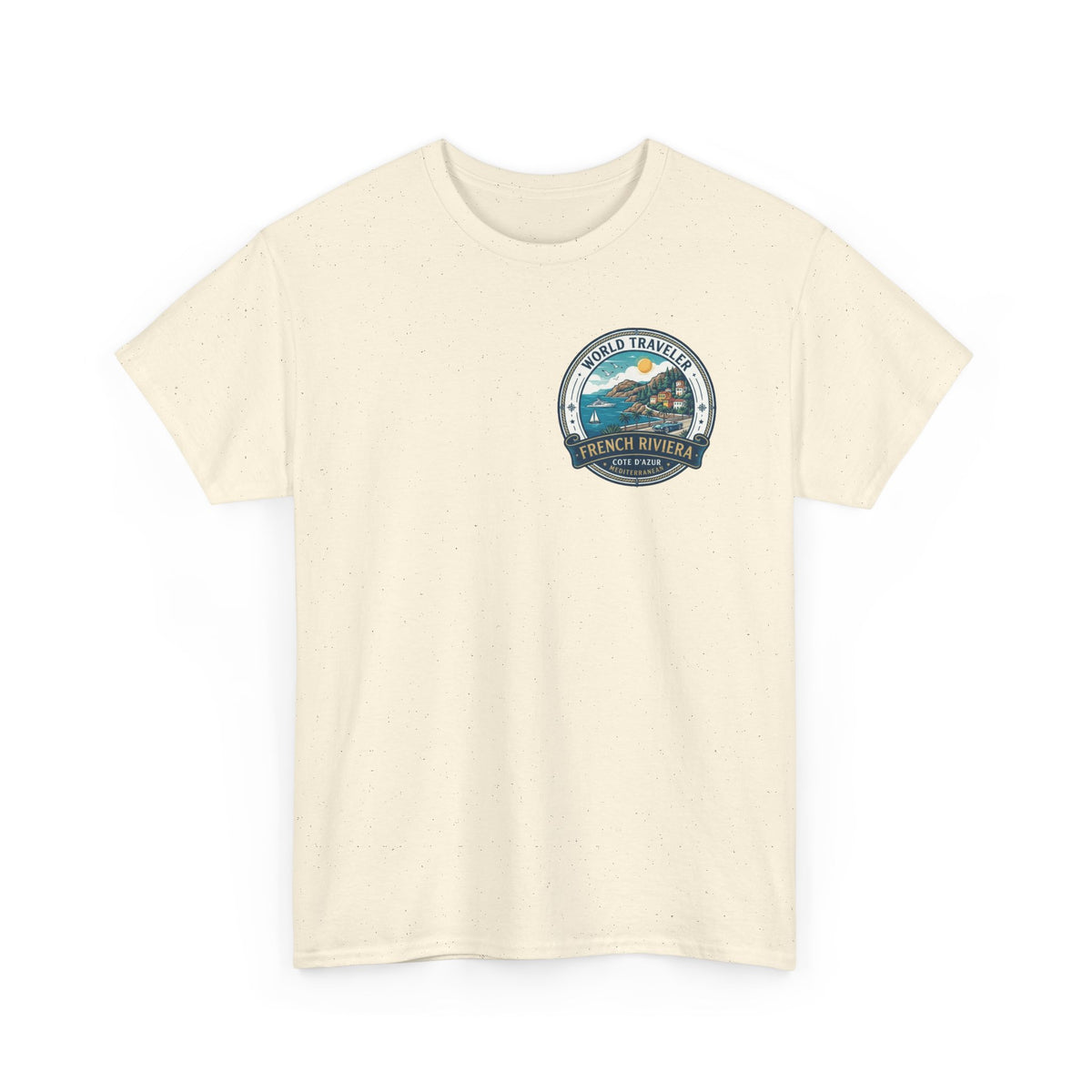 French Riviera World Traveler Unisex Heavy Cotton Tee