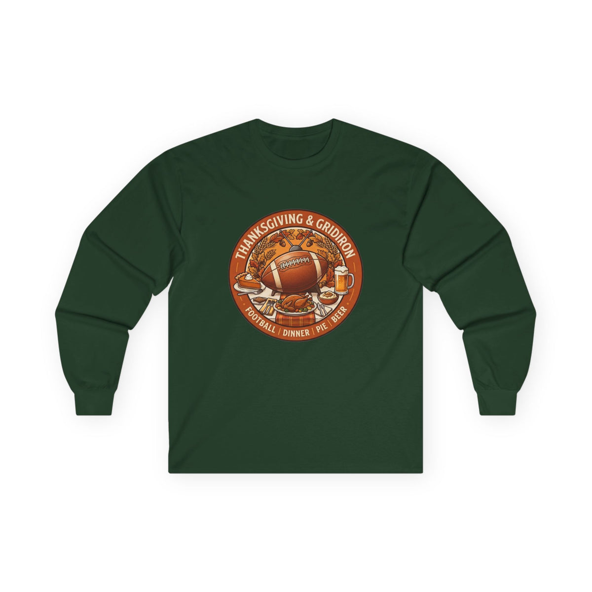Thanksgiving Football Unisex Ultra Cotton Long Sleeve Tee