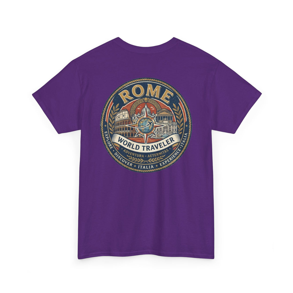 Rome, Italy World Traveler Unisex Heavy Cotton Tee