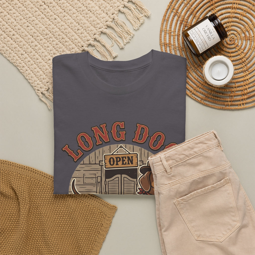 Long Dog Saloon Dachshund Unisex Heavy Cotton Tee