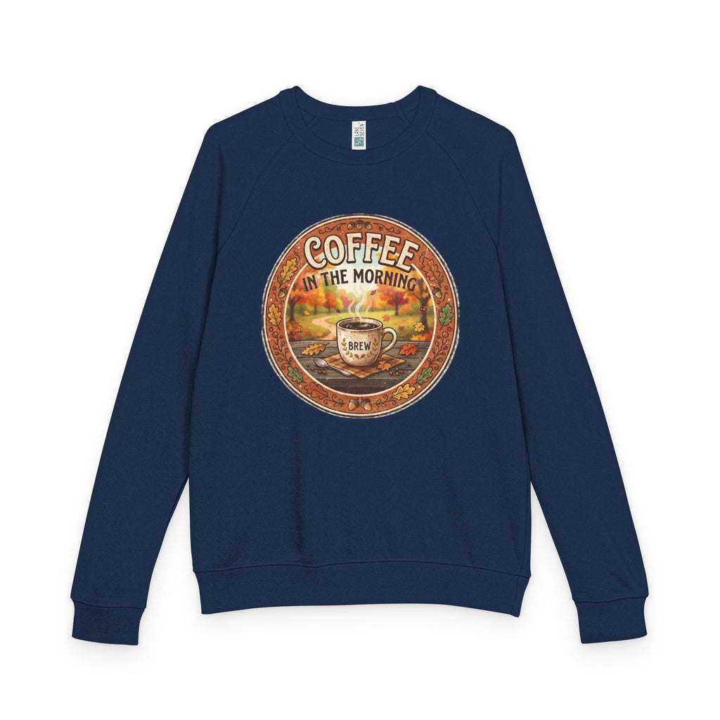 Coffee in the Morning Unisex French Terry Raglan Crewneck