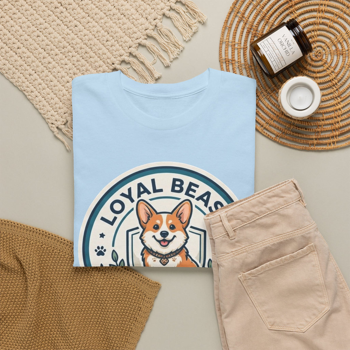 Loyal Beast Corgi Unisex Heavy Cotton Tee