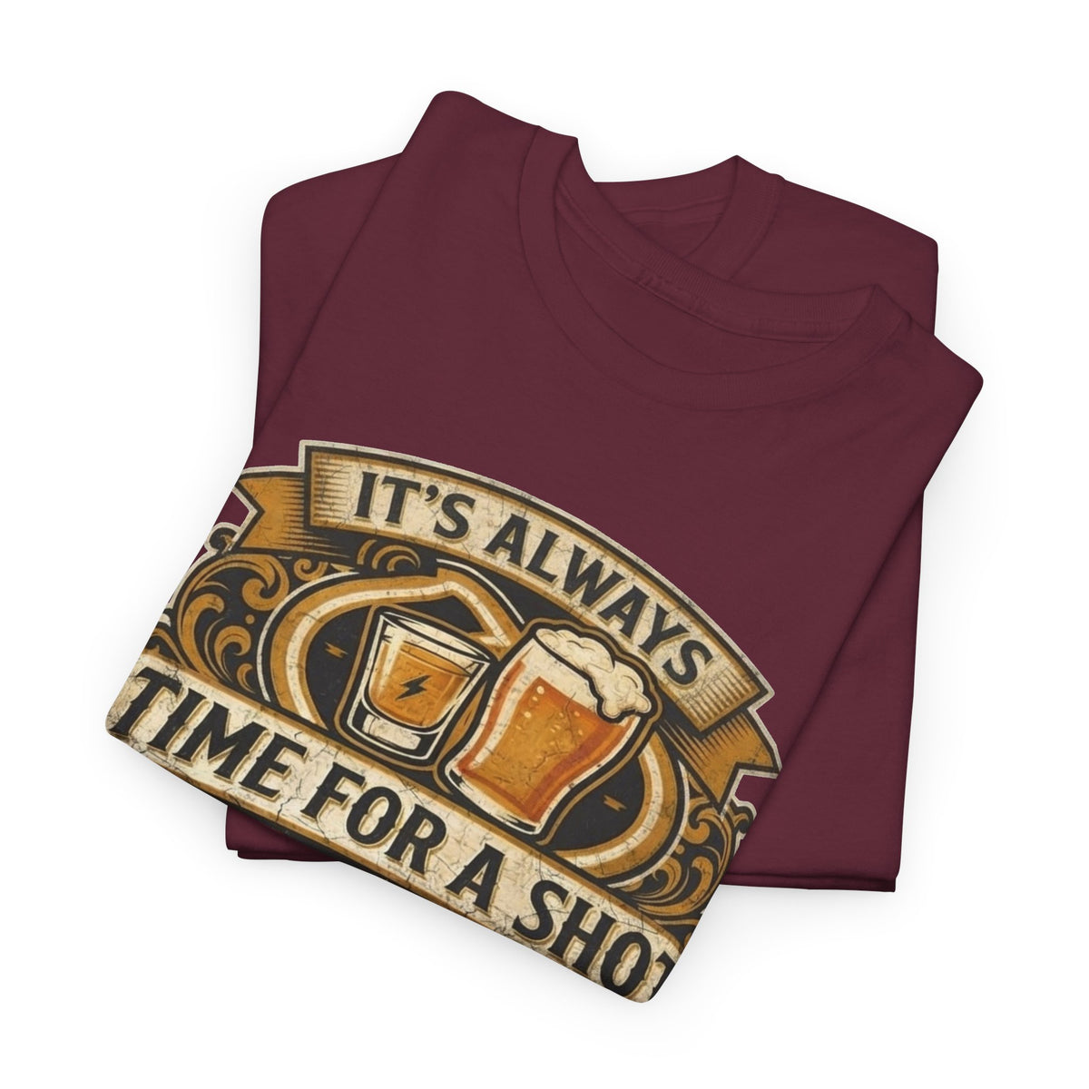 Time for a shot and a beer Unisex Heavy Cotton Tee