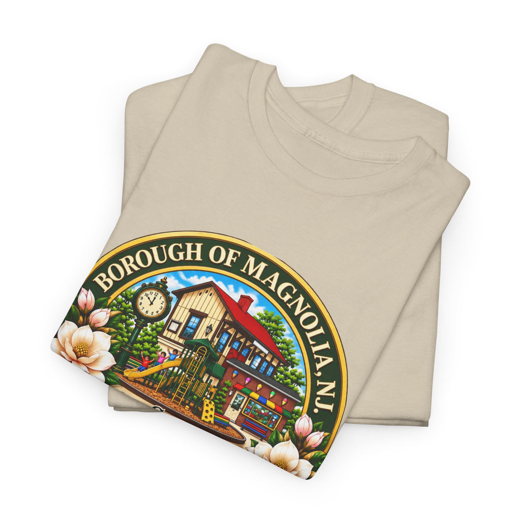 Magnolia, NJ Front Logo Unisex Heavy Cotton Tee
