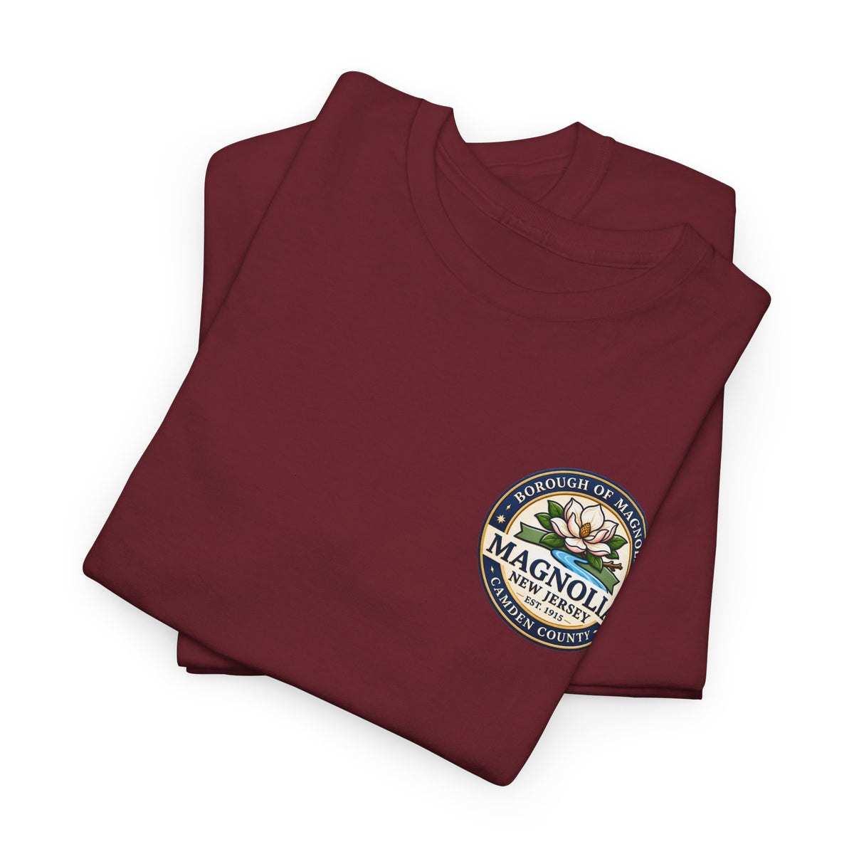 Magnolia, NJ Front and Back Logo Unisex Heavy Cotton Tee