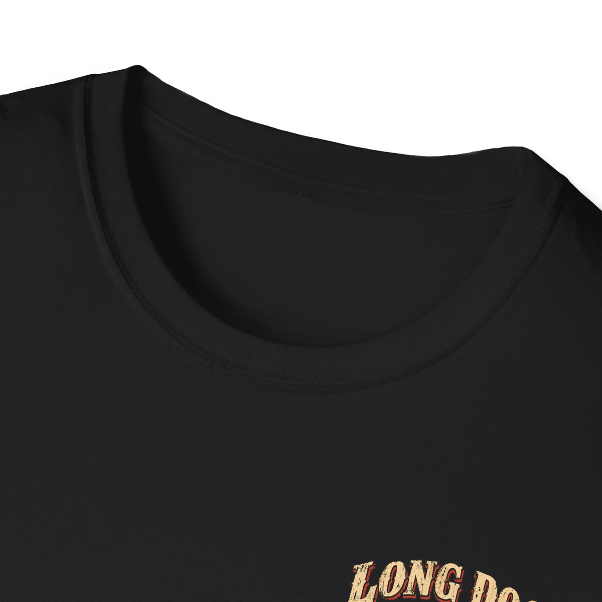 Long Dog Saloon Black Unisex Softstyle T-Shirt