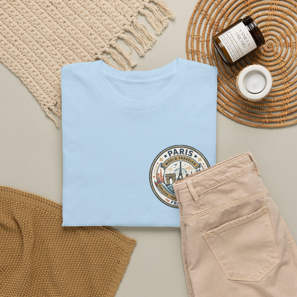 Paris, France World Traveler Unisex Heavy Cotton Tee