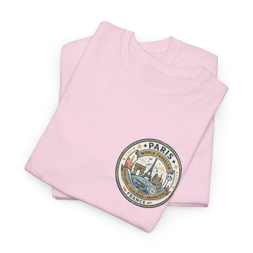 Paris, France World Traveler Unisex Heavy Cotton Tee