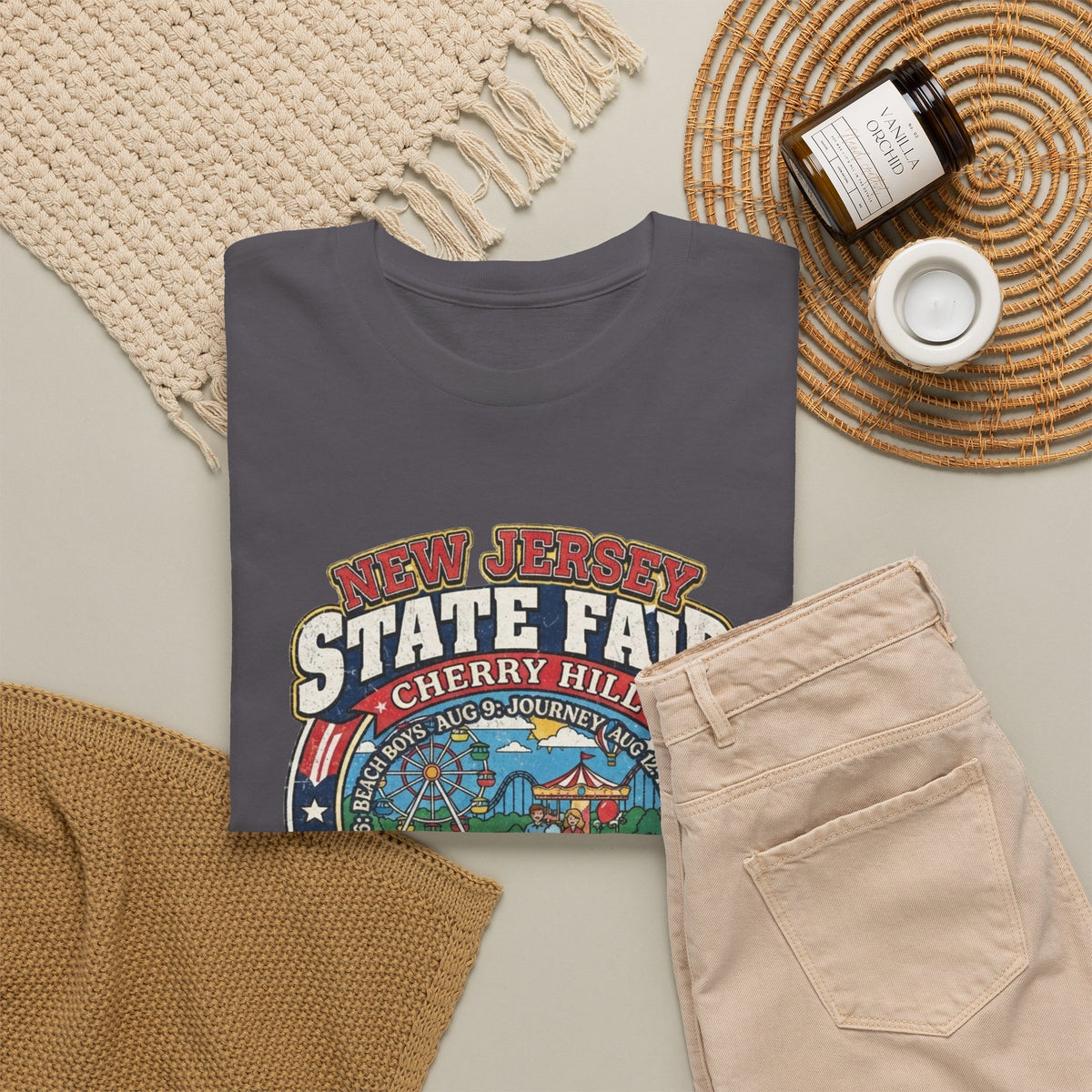 Nj State Fair 1986 vintage graphic Unisex Heavy Cotton Tee