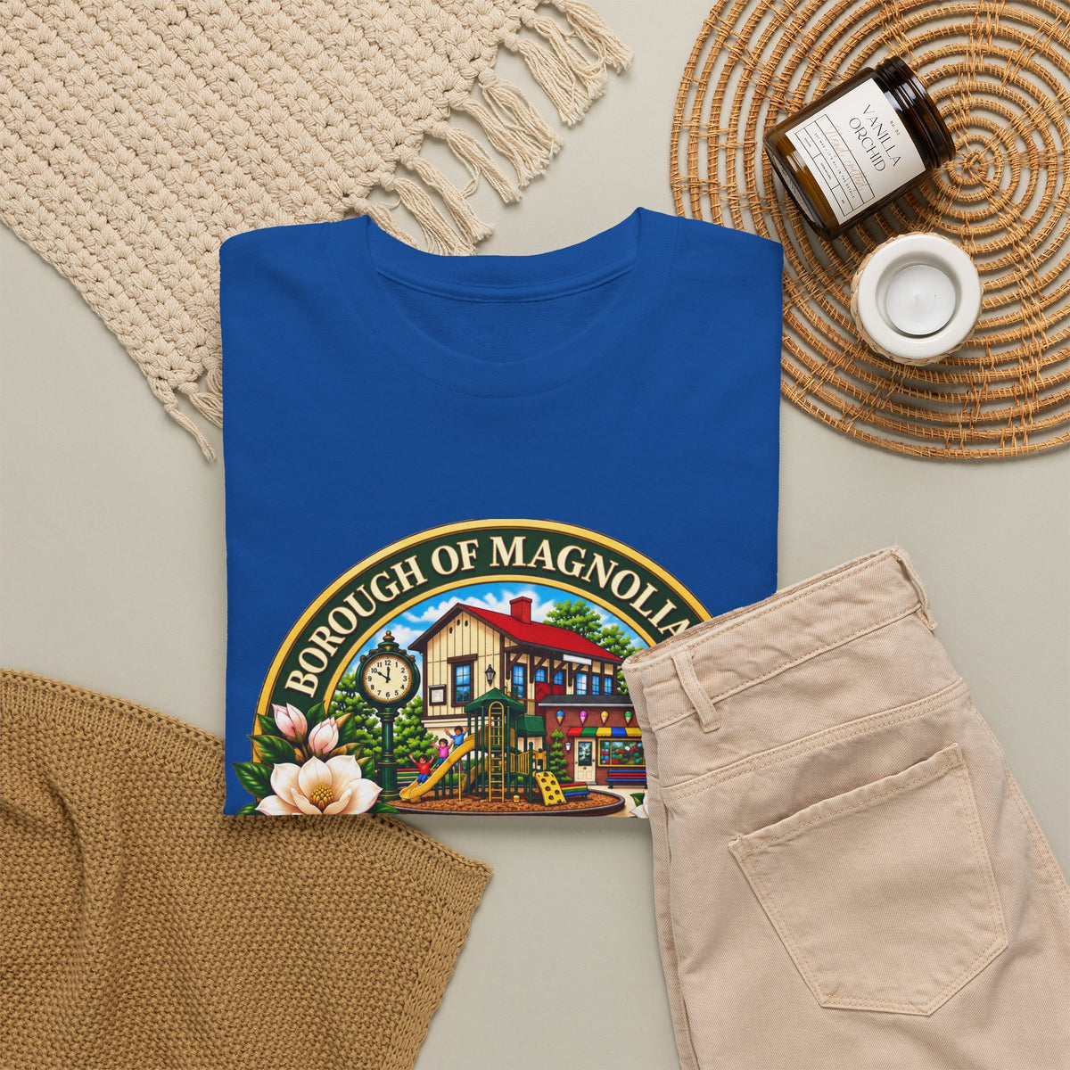 Magnolia, NJ Front Logo Unisex Heavy Cotton Tee