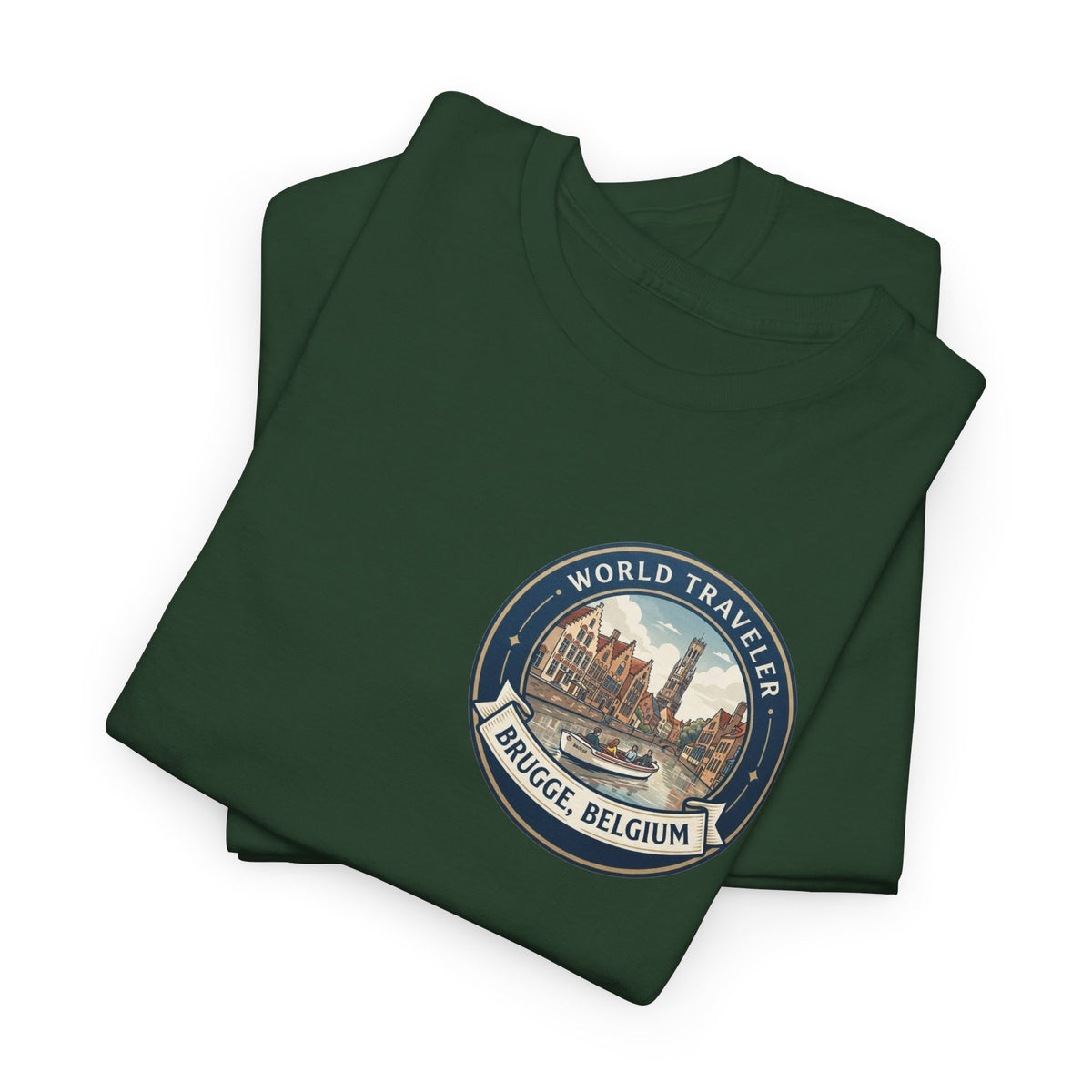 Brugge, Belgium World Traveler Unisex Heavy Cotton Tee