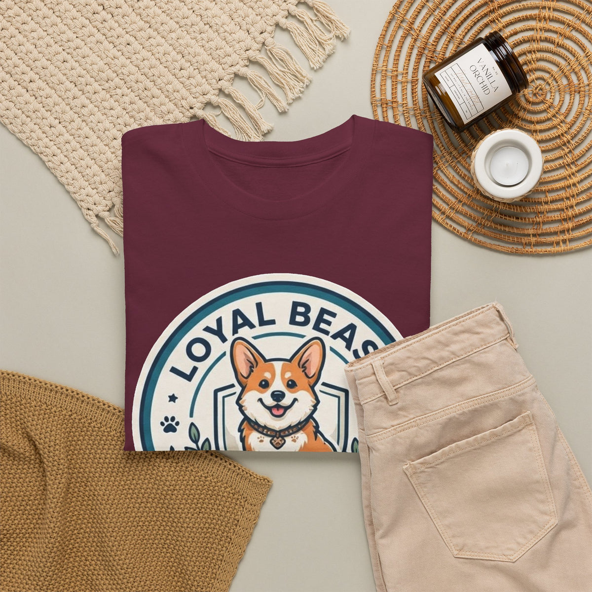 Loyal Beast Corgi Unisex Heavy Cotton Tee