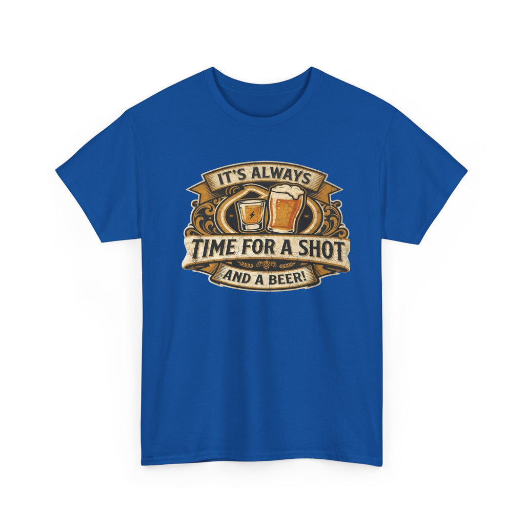 Time for a shot and a beer Unisex Heavy Cotton Tee