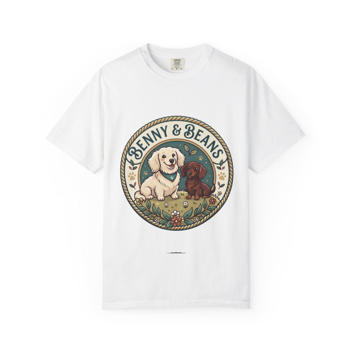 T-Shirt — Penny & Beans Vintage Dog Patch Graphic