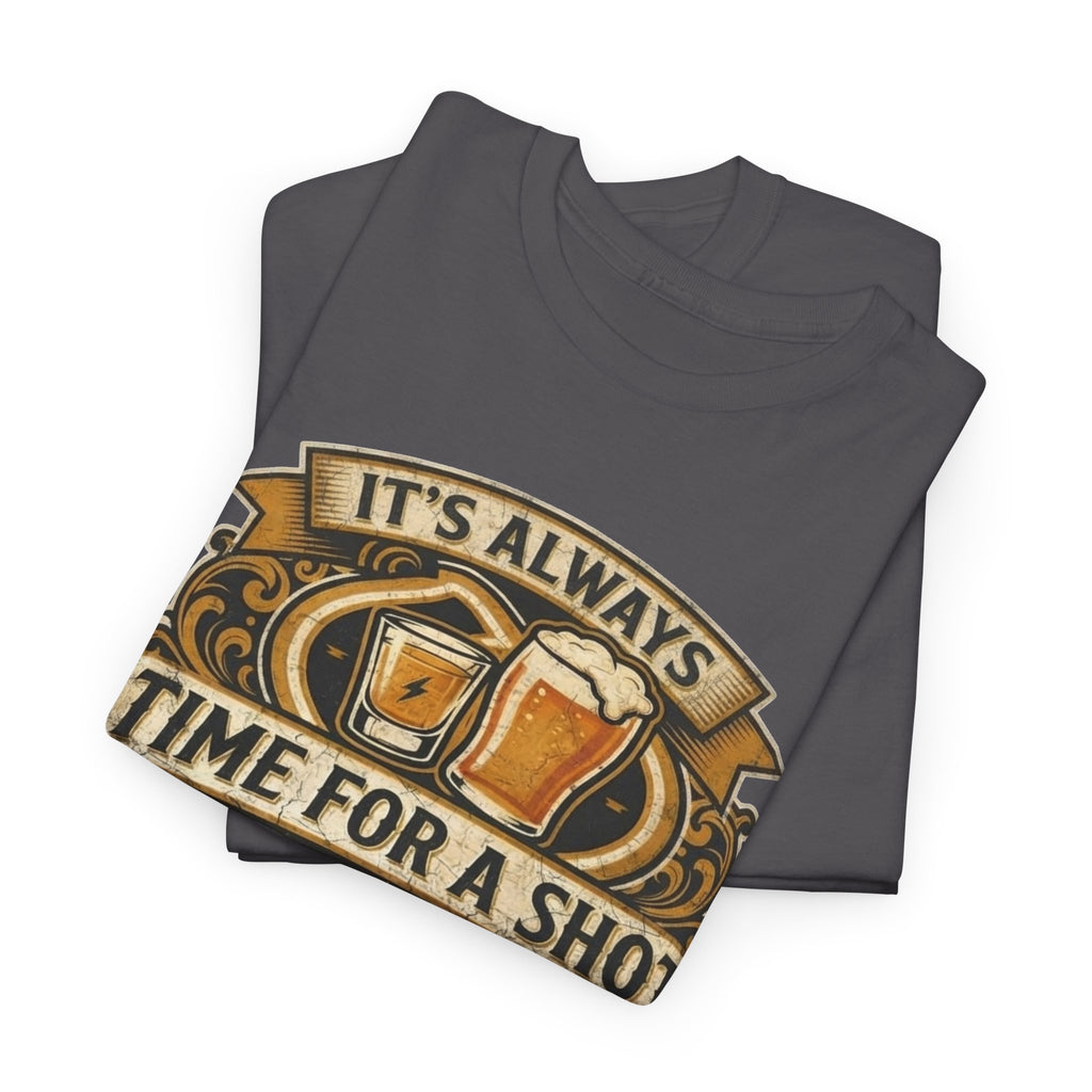 Time for a shot and a beer Unisex Heavy Cotton Tee