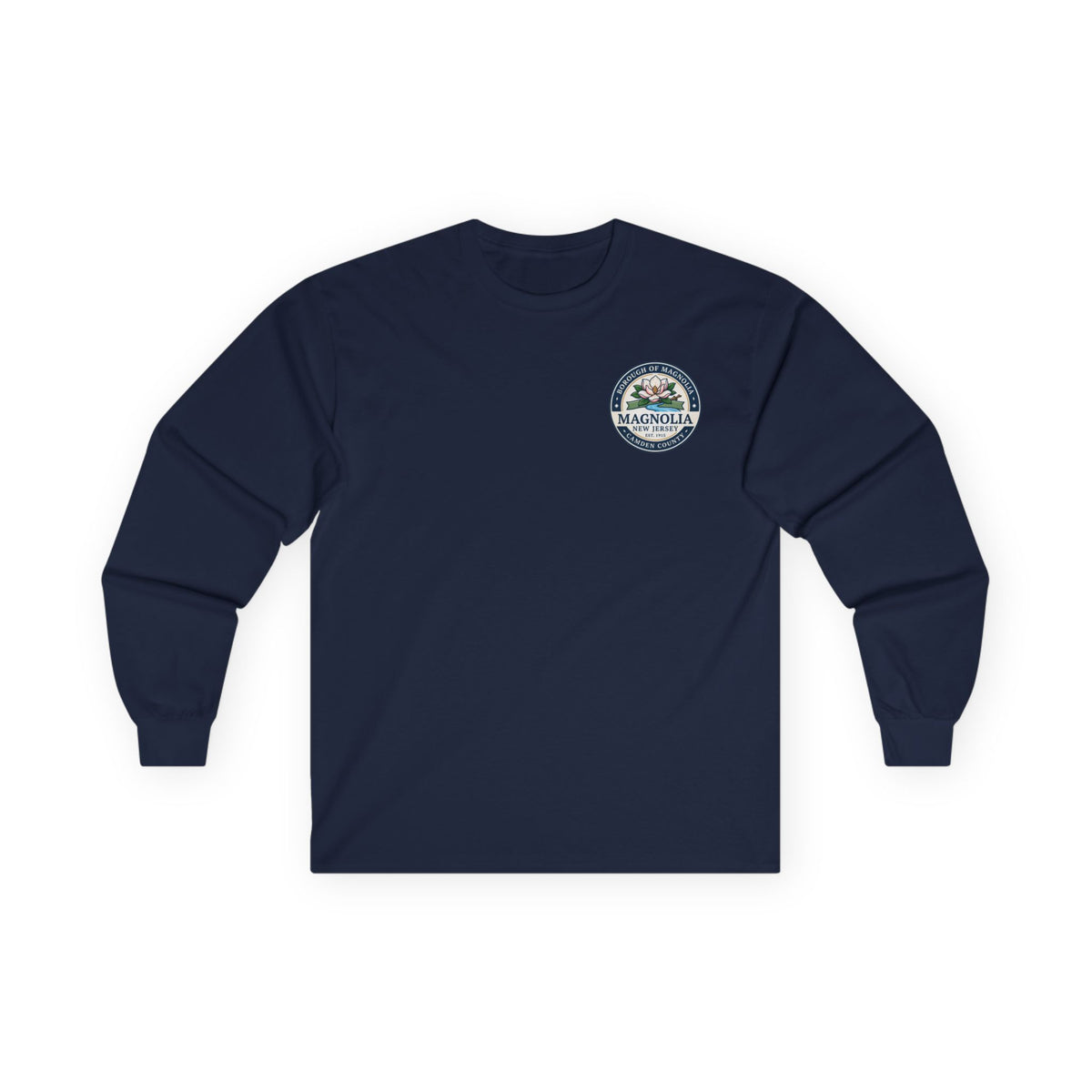 Magnolia, NJ Front and Back Logo Long Sleeve Tee Unisex Ultra Cotton