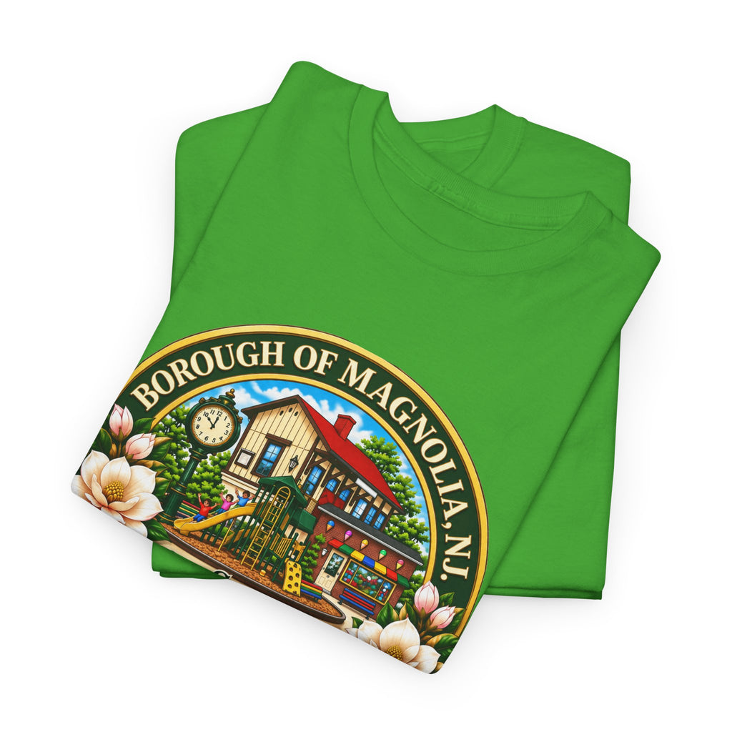 Magnolia, NJ Front Logo Unisex Heavy Cotton Tee