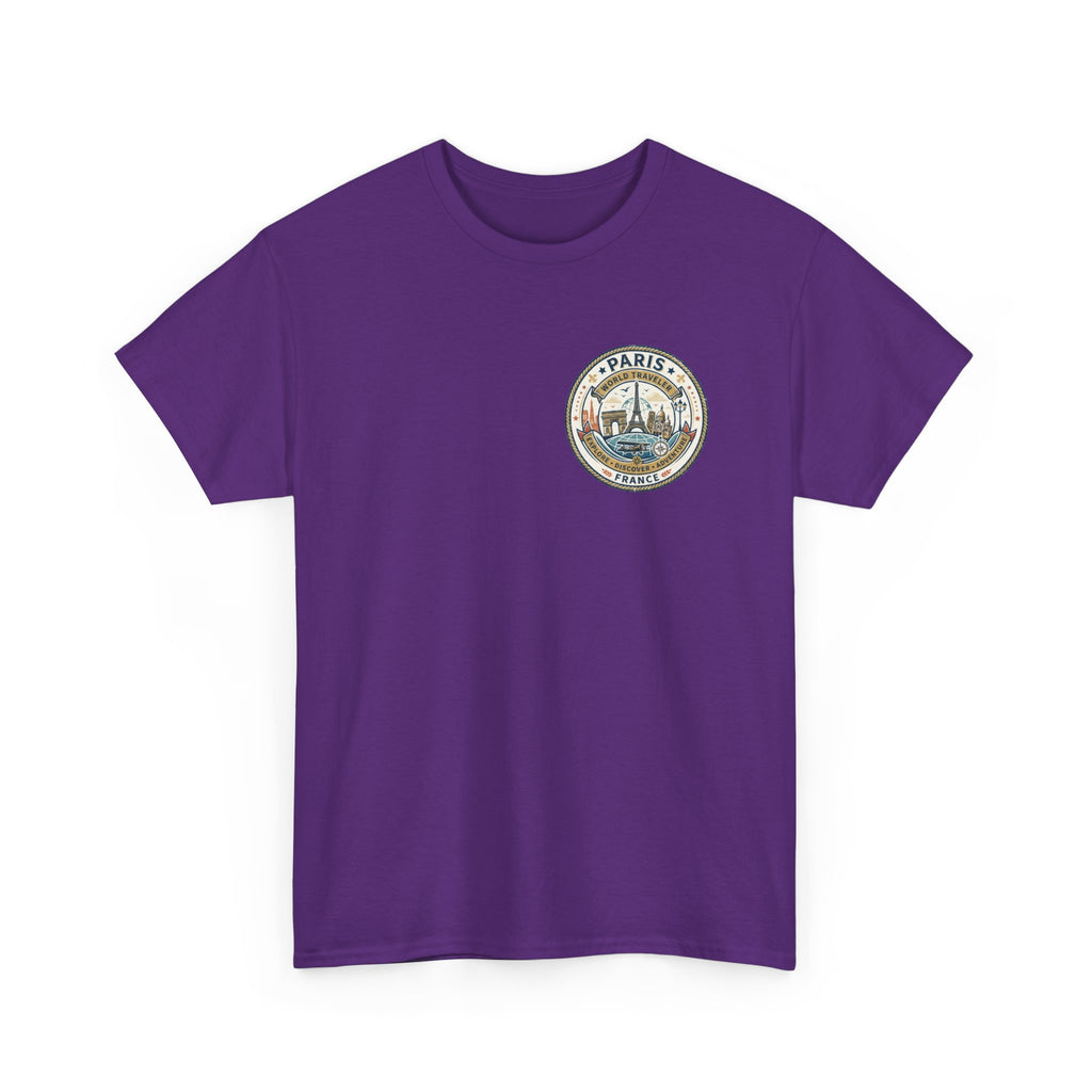 Paris, France World Traveler Unisex Heavy Cotton Tee