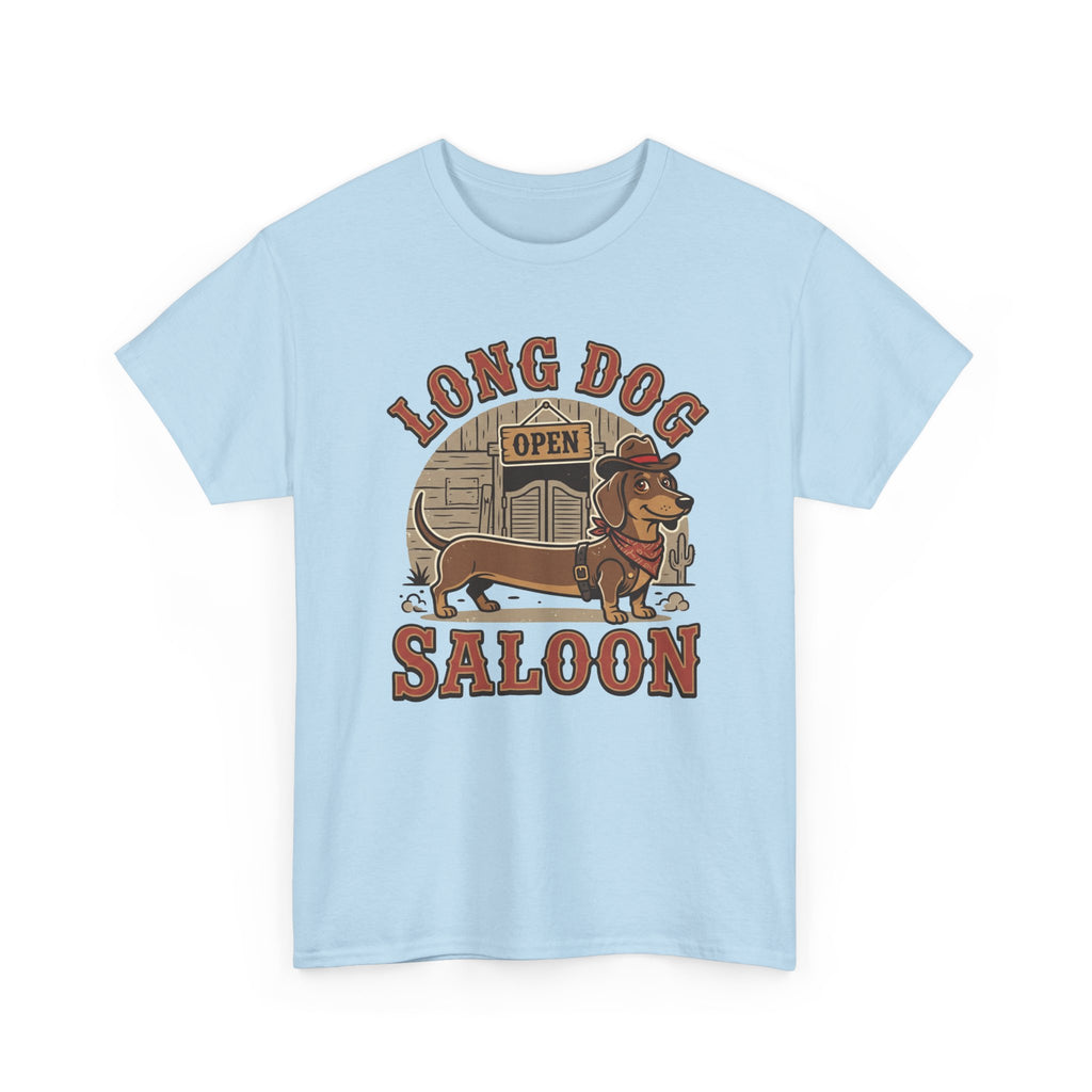 Long Dog Saloon Dachshund Unisex Heavy Cotton Tee