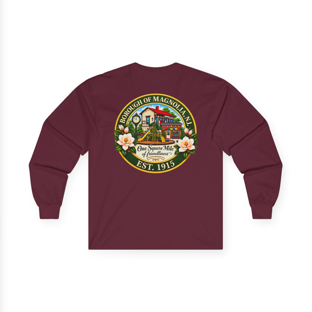 Magnolia, NJ Front and Back Logo Long Sleeve Tee Unisex Ultra Cotton