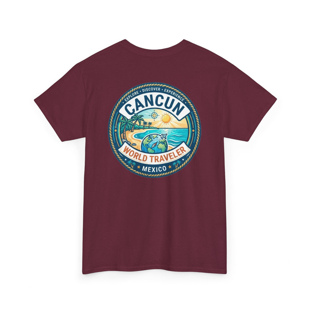 Cancun, Mexico World Traveler Unisex Heavy Cotton Tee