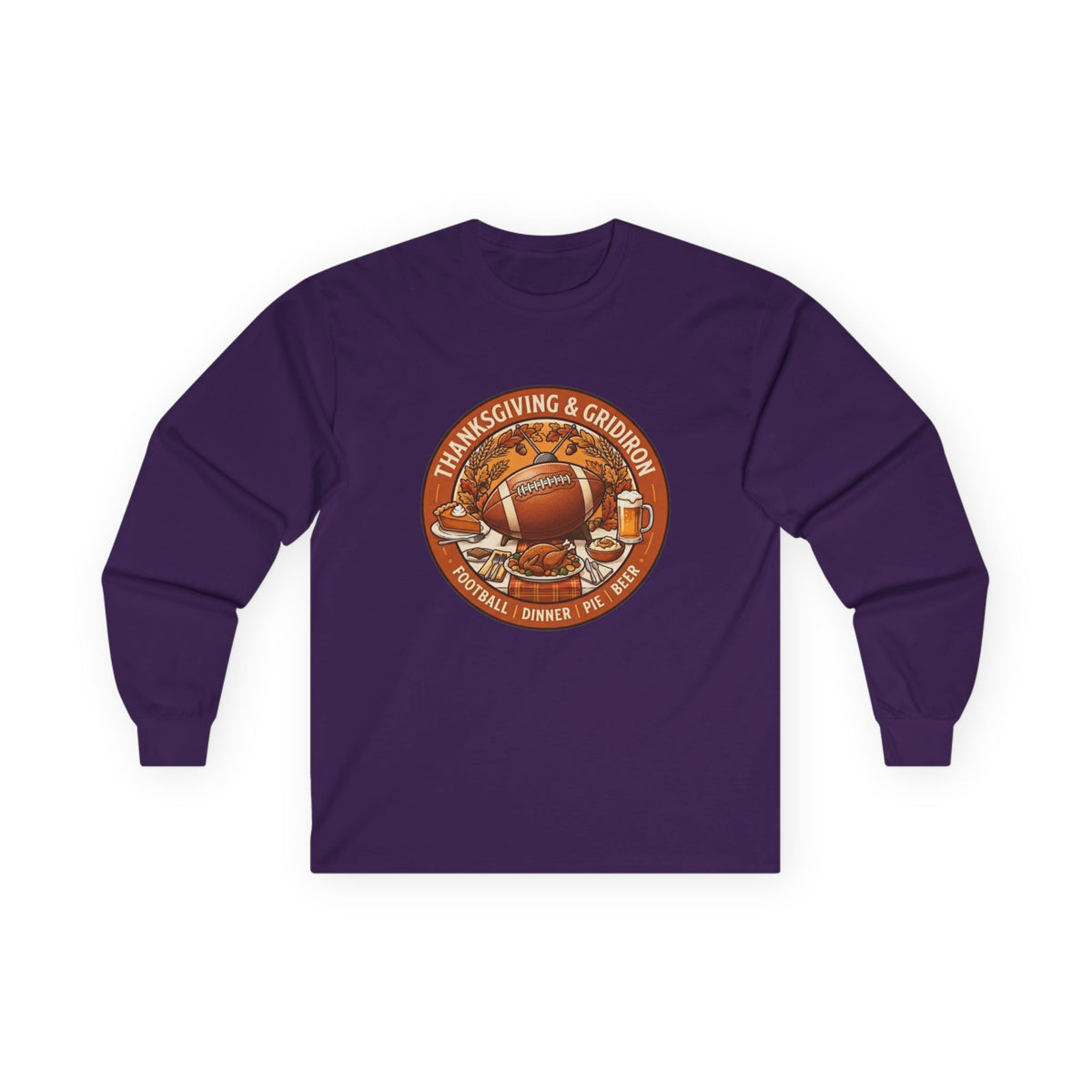 Thanksgiving Football Unisex Ultra Cotton Long Sleeve Tee