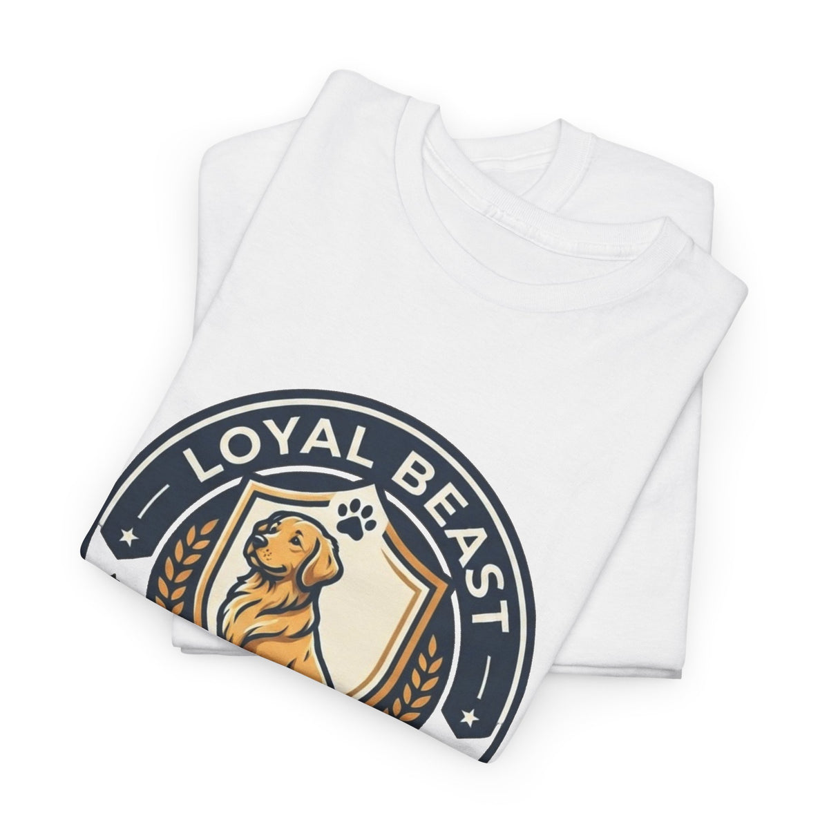Loyal Beast Golden Retriever Unisex Heavy Cotton Tee