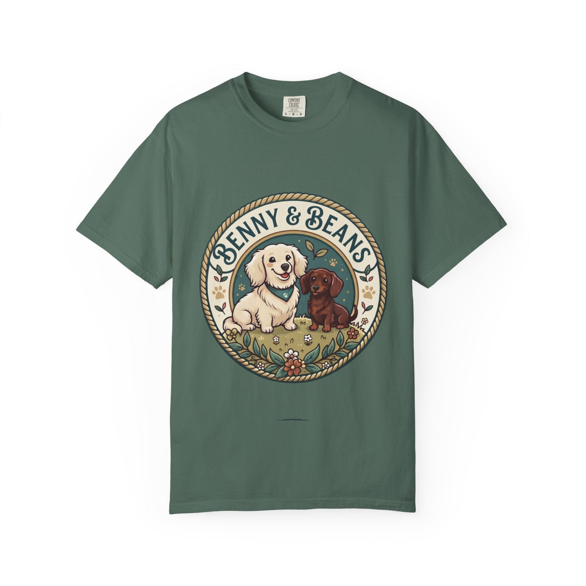 T-Shirt — Penny & Beans Vintage Dog Patch Graphic