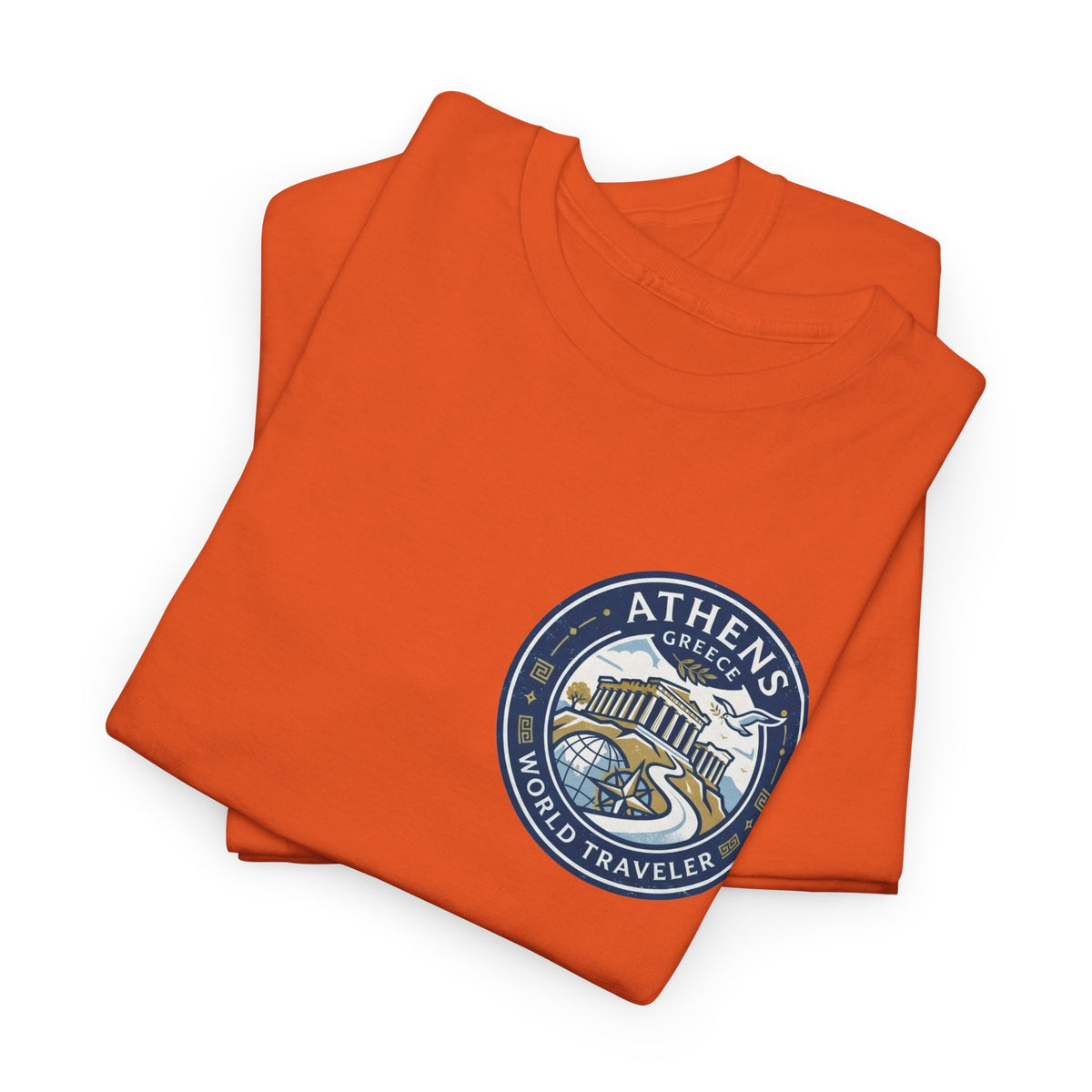 Athens, Greece World Traveler Unisex Heavy Cotton Tee