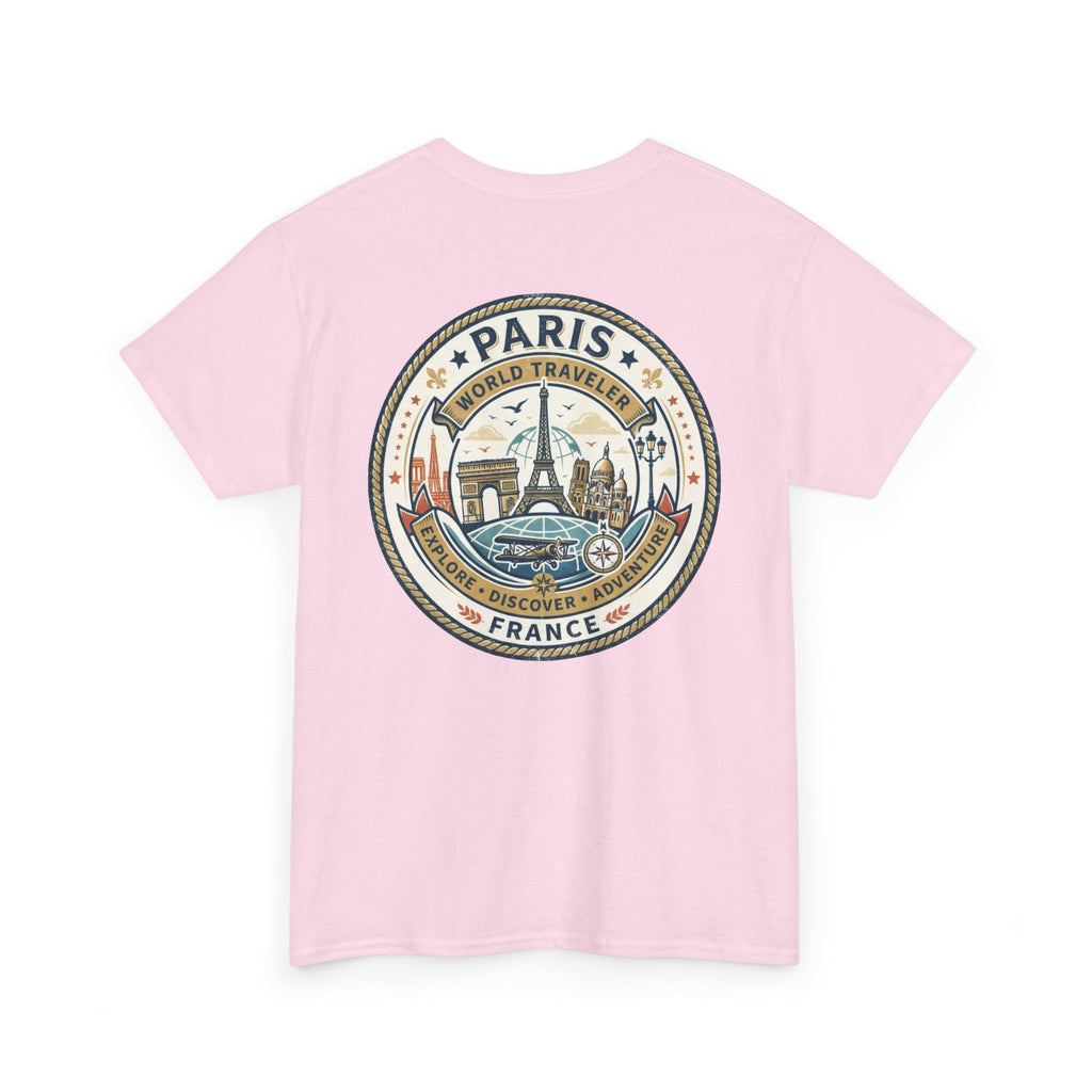 Paris, France World Traveler Unisex Heavy Cotton Tee