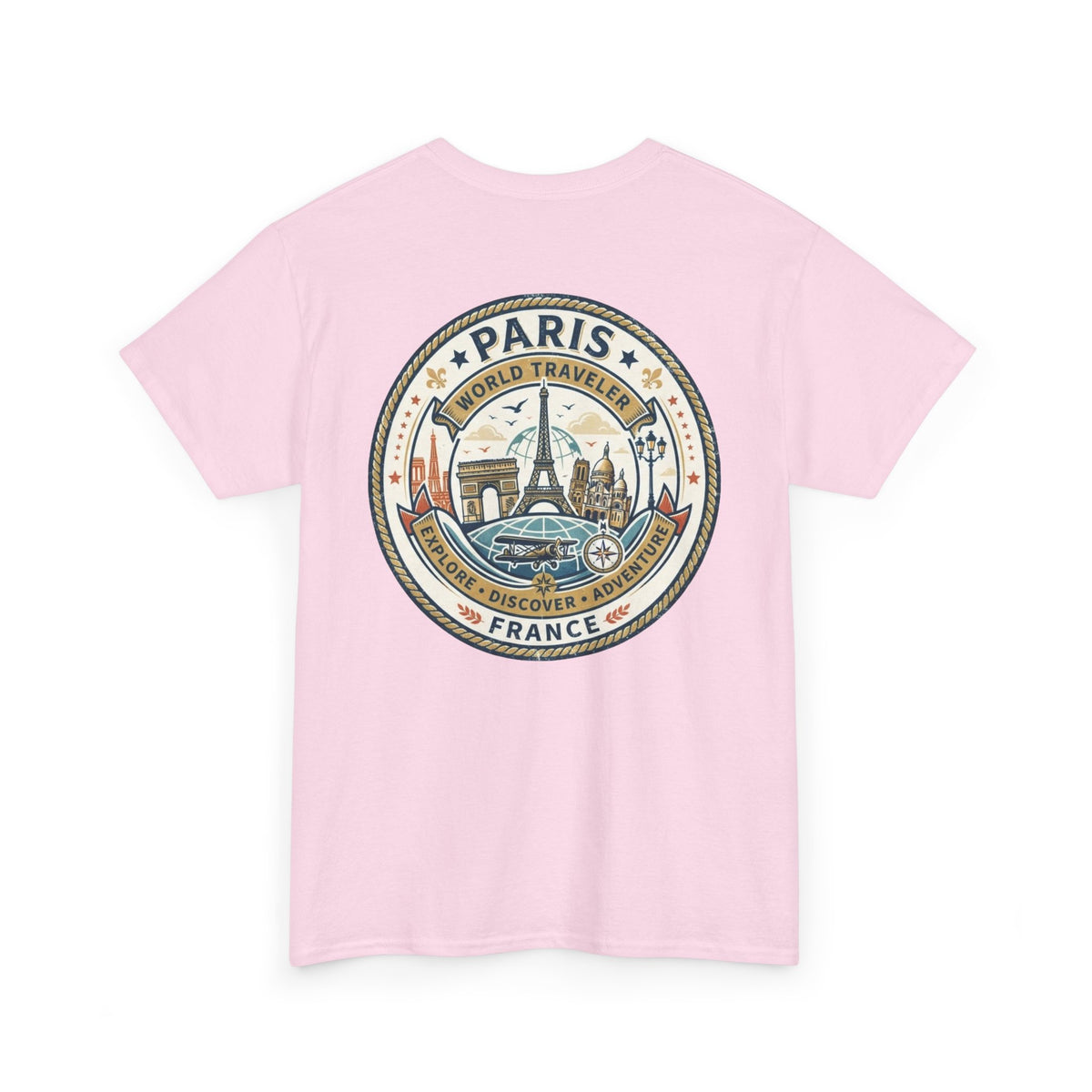 Paris, France World Traveler Unisex Heavy Cotton Tee