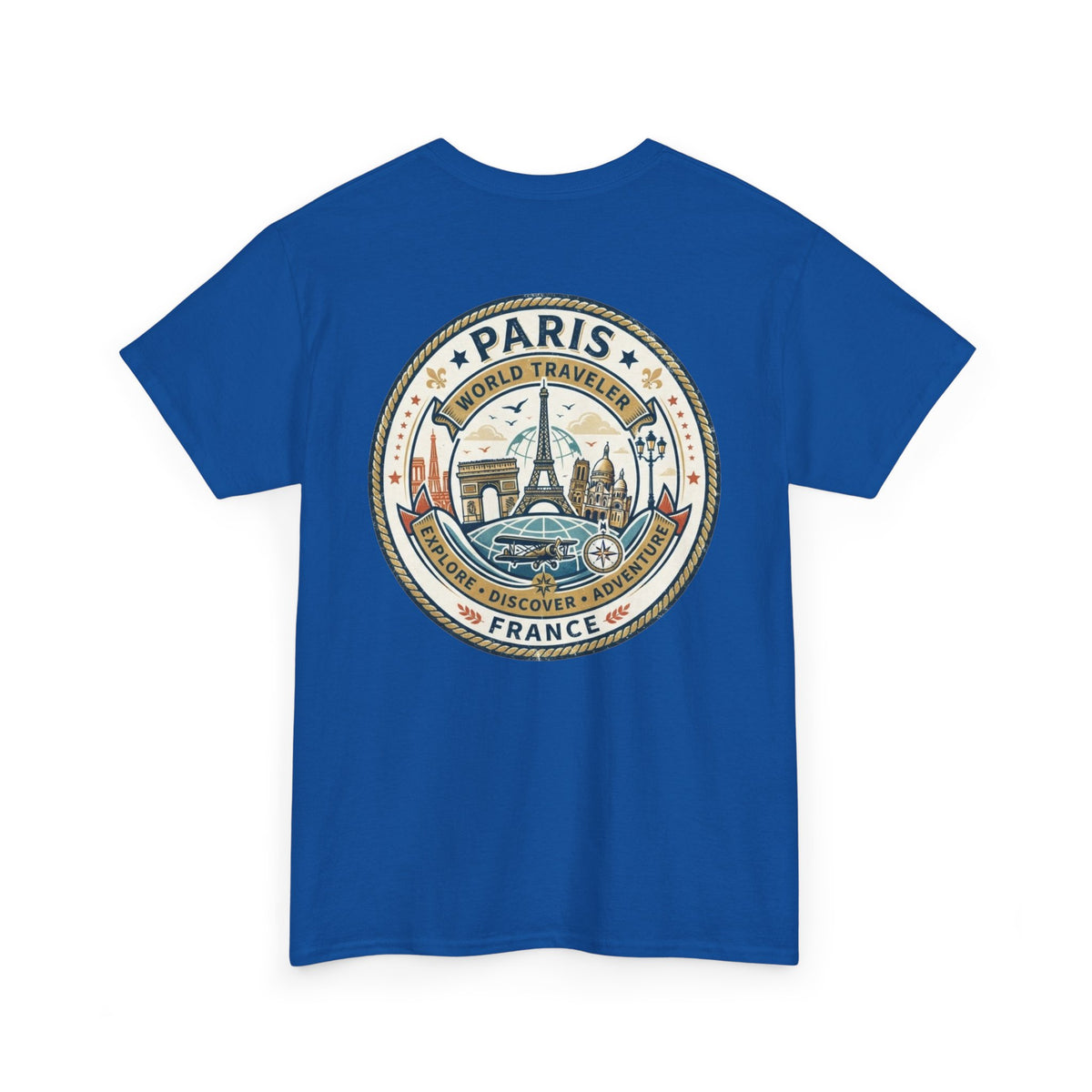 Paris, France World Traveler Unisex Heavy Cotton Tee