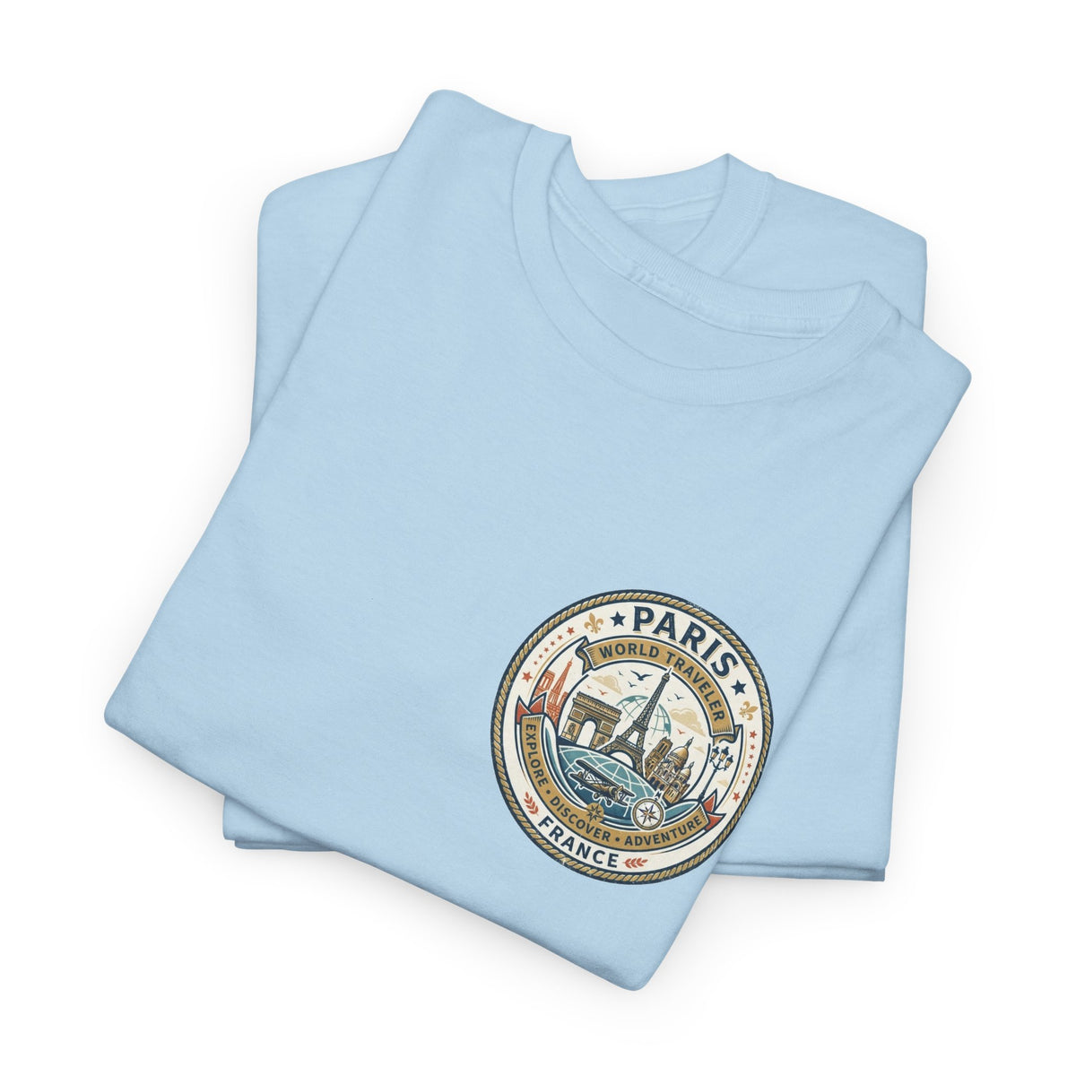 Paris, France World Traveler Unisex Heavy Cotton Tee