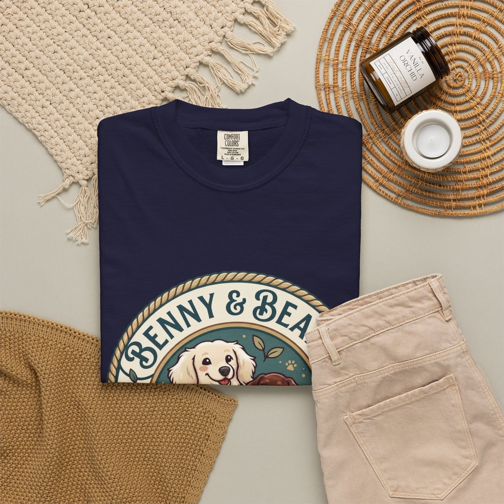 T-Shirt — Penny & Beans Vintage Dog Patch Graphic