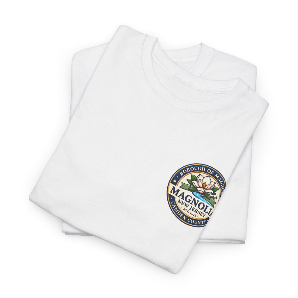 Magnolia, NJ Front and Back Logo Unisex Heavy Cotton Tee
