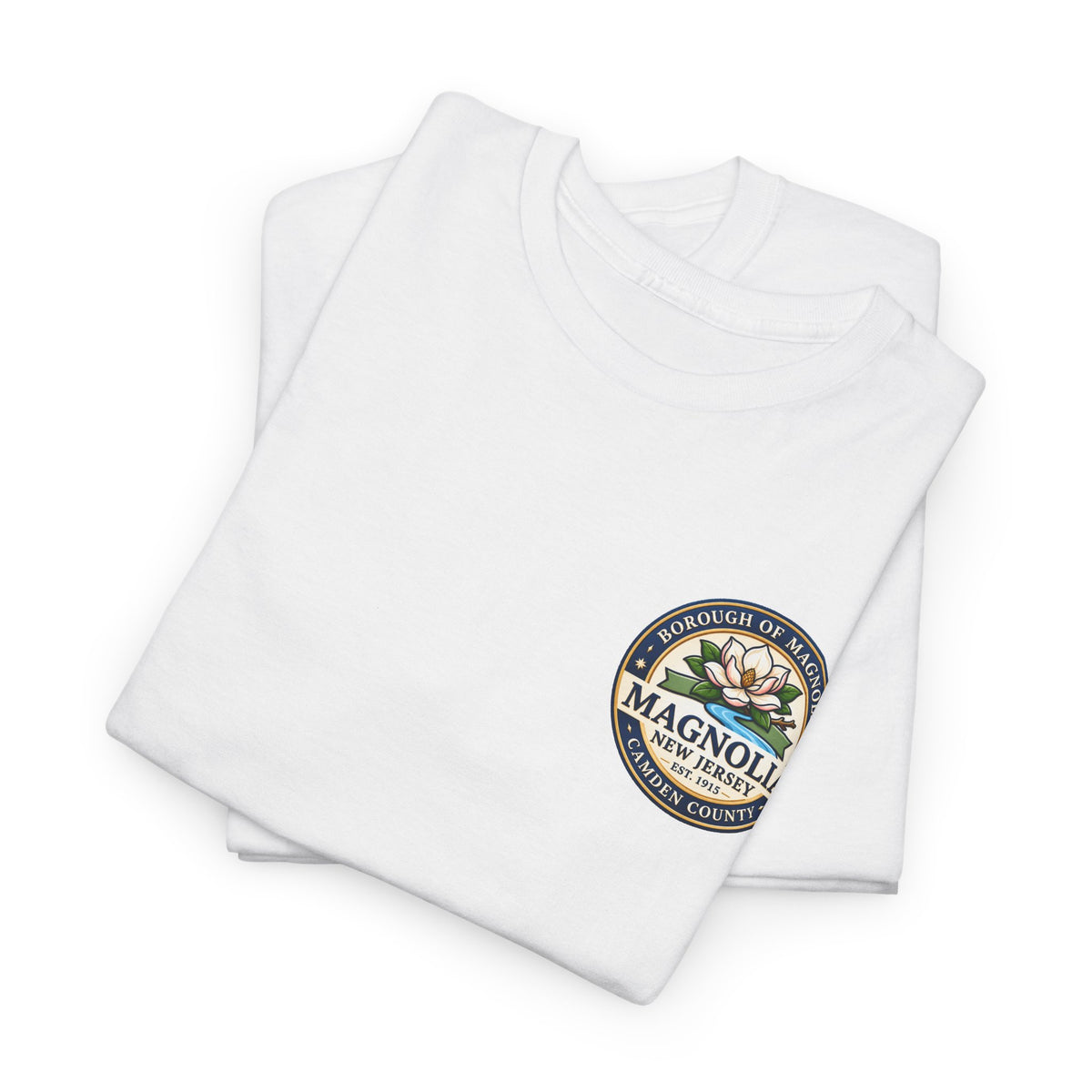 Magnolia, NJ Front and Back Logo Unisex Heavy Cotton Tee