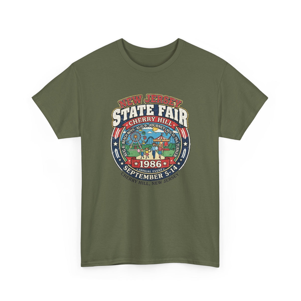 Nj State Fair 1986 vintage graphic Unisex Heavy Cotton Tee