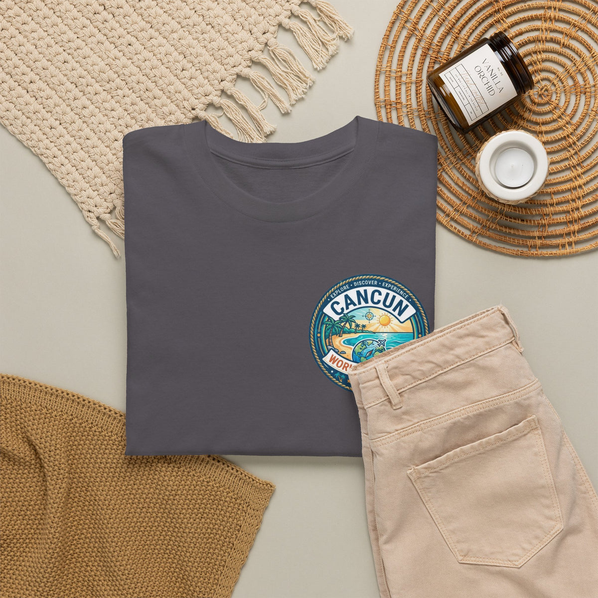 Cancun, Mexico World Traveler Unisex Heavy Cotton Tee
