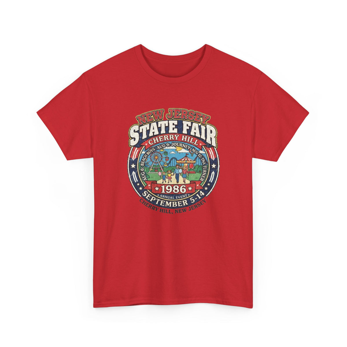 Nj State Fair 1986 vintage graphic Unisex Heavy Cotton Tee