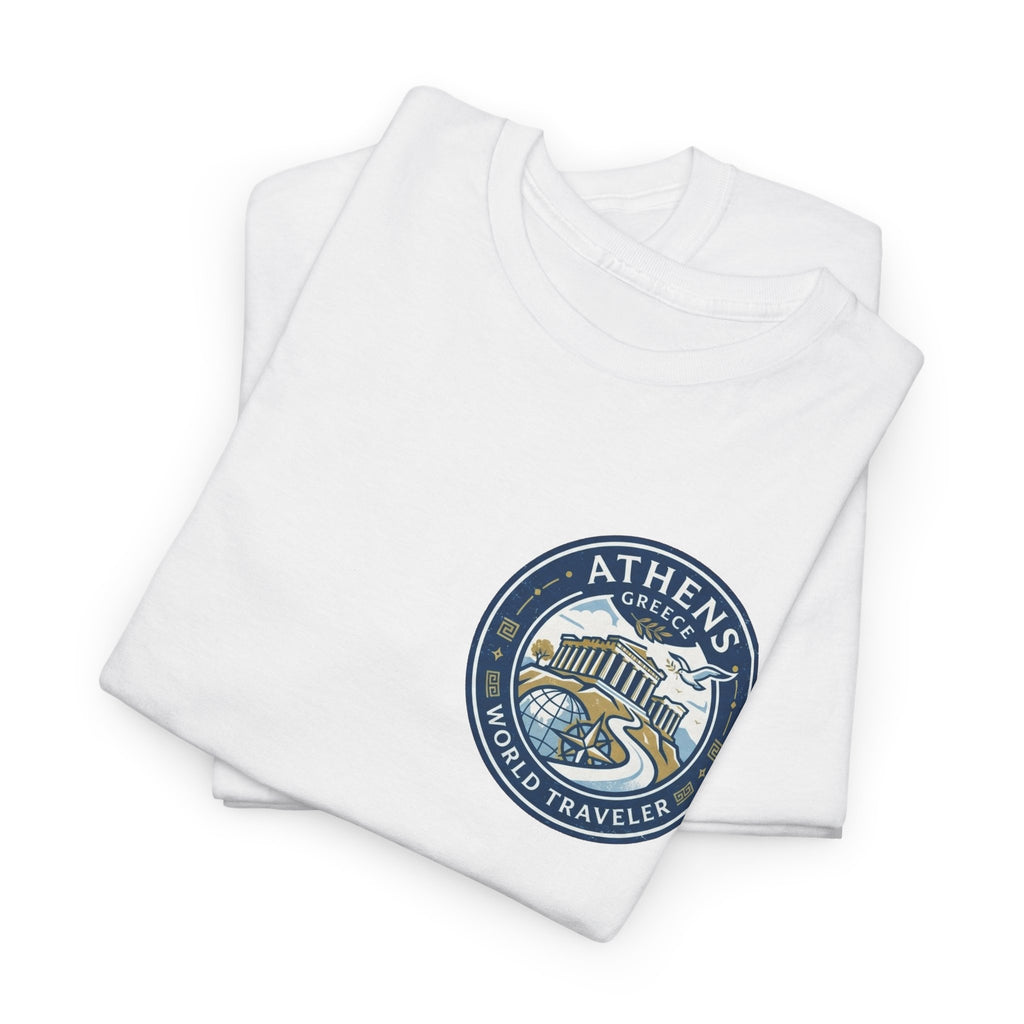 Athens, Greece World Traveler Unisex Heavy Cotton Tee