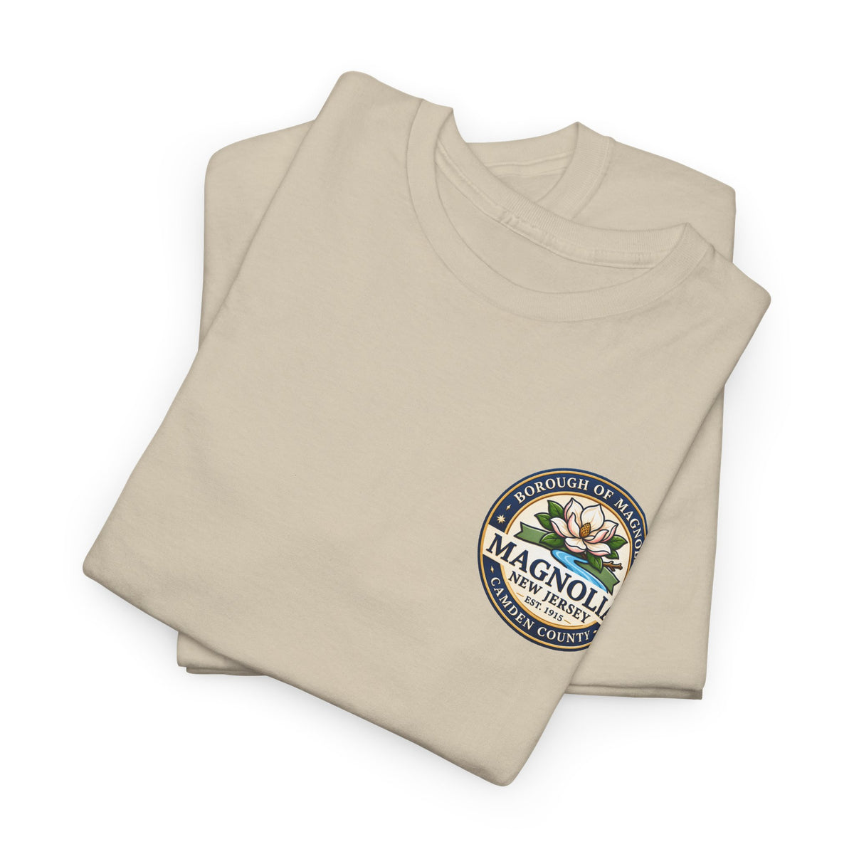 Magnolia, NJ Front and Back Logo Unisex Heavy Cotton Tee