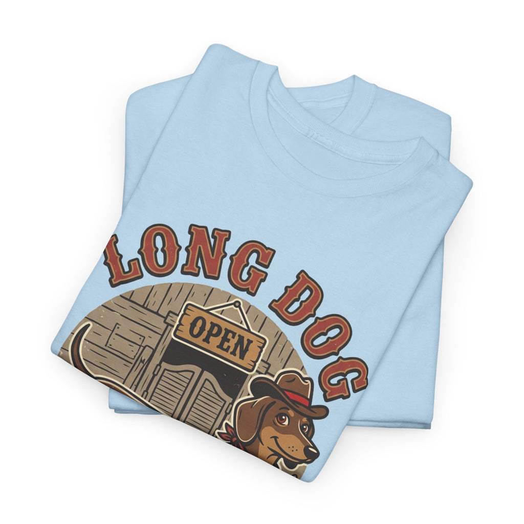 Long Dog Saloon Dachshund Unisex Heavy Cotton Tee
