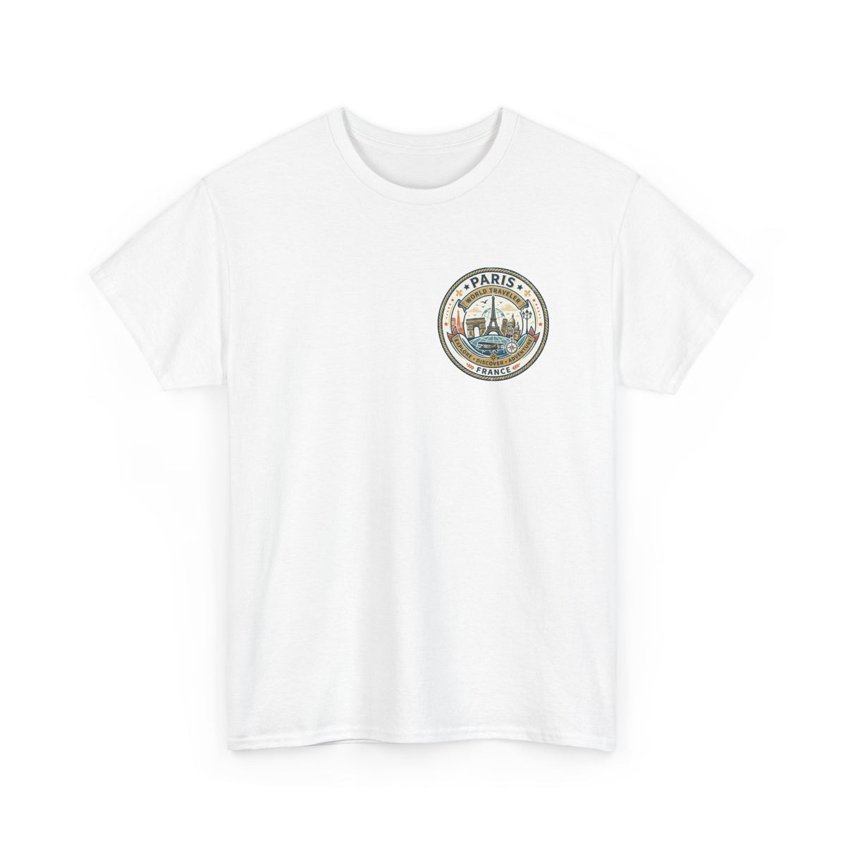 Paris, France World Traveler Unisex Heavy Cotton Tee