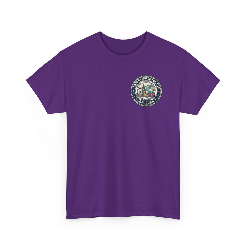 London World Traveler double sided graphics Unisex Heavy Cotton Tee
